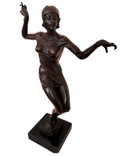 Picture of  Art Deco Bronze Dancing Lady Sculpture