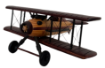 صورة  Vintage Aviation Collectible Wooden Biplane Model